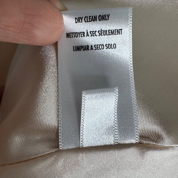 VTG Casual Corner Peach Swirl Dropped Waist Silk Midi Dress Whimsy Fairy Size 2‎ - Picture 8 of 9